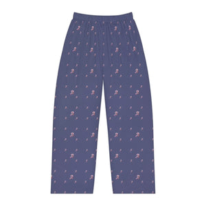 Purple Floral Pattern Pajama Pants - Cozy Loungewear - Dipaliz - Pajamas