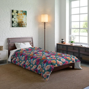 Floral Comforter – Soft Polyester Bedding - Dipaliz - Quilts & Comforters