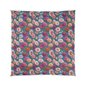 Floral Comforter – Soft Polyester Bedding - Dipaliz - Quilts & Comforters