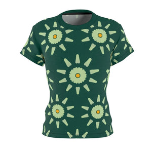 Green Women’s Floral Tee - Polyester All Occasion - Dipaliz - T-shirts