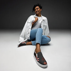 Vibrant Floral Print Women’s Slip on Canvas Shoes - Dipaliz - Sneakers