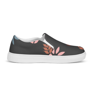 Vibrant Floral Print Women’s Slip on Canvas Shoes - Dipaliz - Sneakers