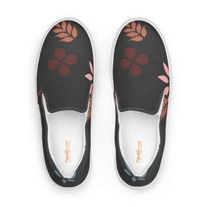 Vibrant Floral Print Women’s Slip on Canvas Shoes - Dipaliz - Sneakers