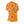 Chic Floral Print Polyester T-shirt - Flowers on Orange - Dipaliz - T-shirts