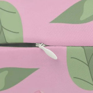 Pink Cherry Blossoms Spun Polyester Lumbar Pillow - Dipaliz - 20’’ × 14’’ - Pillows