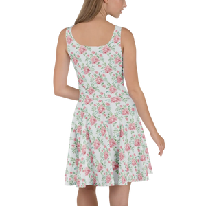 Floral Skater Dress – Pastel Flowers Spring - Dipaliz - Dresses - Xs