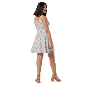 Floral Skater Dress – Pastel Flowers Spring - Dipaliz - Dresses - Xs