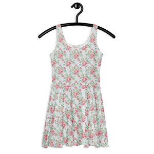 Floral Skater Dress – Pastel Flowers Spring - Dipaliz - Dresses - Xs