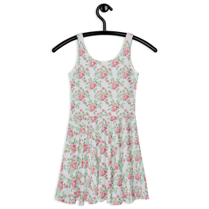 Floral Skater Dress – Pastel Flowers Spring - Dipaliz - Dresses - Xs