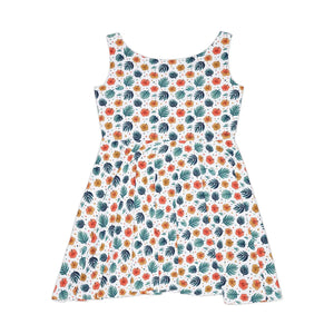 Dipaliz Floral Splash Skater Dress Tropical Summer Wear - Dresses
