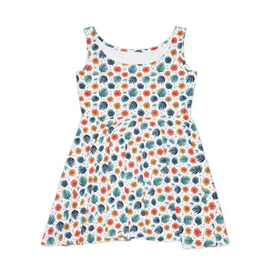 Dipaliz Floral Splash Skater Dress Tropical Summer Wear - Dresses