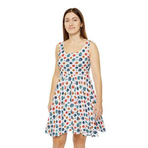 Dipaliz Floral Splash Skater Dress Tropical Summer Wear - Dresses