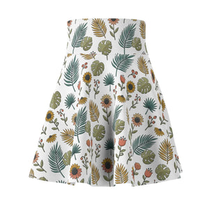 Dipaliz Floral Tropical Skater Skirt Botanical Print - Skirts