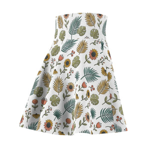 Dipaliz Floral Tropical Skater Skirt Botanical Print - Skirts