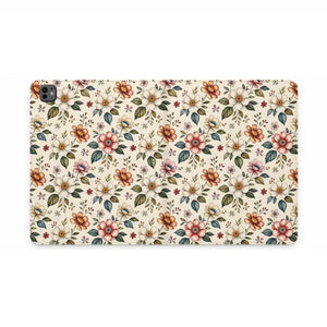 Dipaliz Floral Vintage Tablet Folio Vegan Leather - Mobile Phone Cases