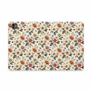 Dipaliz Floral Vintage Tablet Folio Vegan Leather - Mobile Phone Cases
