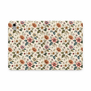 Dipaliz Floral Vintage Tablet Folio Vegan Leather - Mobile Phone Cases
