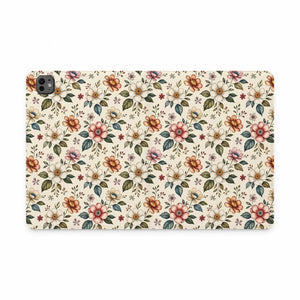 Dipaliz Floral Vintage Tablet Folio Vegan Leather - Mobile Phone Cases