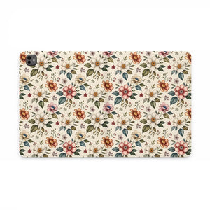 Dipaliz Floral Vintage Tablet Folio Vegan Leather - Mobile Phone Cases