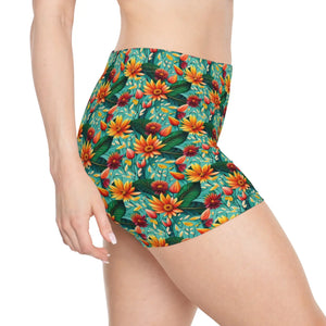Floral Women’s Shorts - Moisture Wicking - Dipaliz