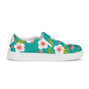 Floral Women’s Slip on Canvas Shoes - Flowers Blue - Dipaliz - Sneakers