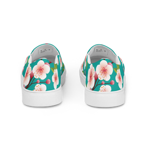 Floral Women’s Slip on Canvas Shoes - Flowers Blue - Dipaliz - Sneakers