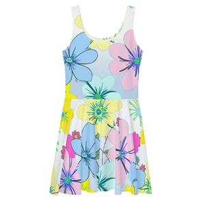 Floral Skater Dress – Eco-friendly Party Style - Dipaliz - Dresses - Xs