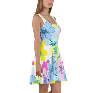 Floral Skater Dress – Eco-friendly Party Style - Dipaliz - Dresses - Xs