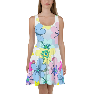 Floral Skater Dress – Eco-friendly Party Style - Dipaliz - Dresses - Xs