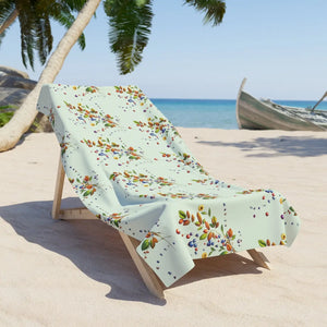 Flower Branches Beach Towel – Eco-friendly - Dipaliz - Towels