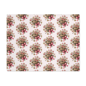 Blue Placemat – Flower Graphic Cotton Cloth - Dipaliz - Placemats
