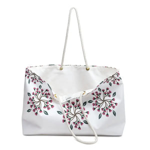 Oversized Polyester Weekender Bag Floral Peach Escape - Dipaliz - 24’’ × 13’’ - Tote Bags