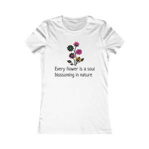 Soft Cotton Women’s Favorite Tee - Flower Stalk - Dipaliz - T-shirts