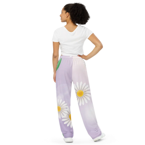 Chic Floral Wide Leg Pants - Comfy Casual - Dipaliz - Xs