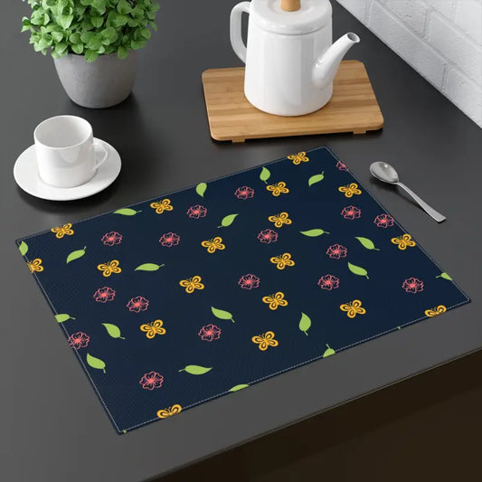 Flowers and Butterflies Placemat 1pc - 18’’ × 14’’ Home Decor