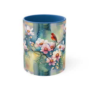 Vibrant Flowers and Birds Coffee Mug - Eco-friendly Gifts - Dipaliz - Mugs