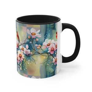 Vibrant Flowers and Birds Coffee Mug - Eco-friendly Gifts - Dipaliz - Mugs