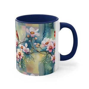 Vibrant Flowers and Birds Coffee Mug - Eco-friendly Gifts - Dipaliz - Mugs