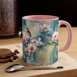 Vibrant Flowers and Birds Coffee Mug - Eco-friendly Gifts - Dipaliz - Mugs
