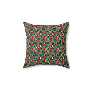 Bird Floral Spun Polyester Square Pillow - Dipaliz - Pillows
