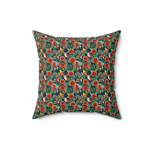Bird Floral Spun Polyester Square Pillow - Dipaliz - Pillows