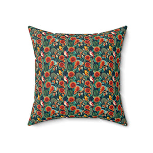Bird Floral Spun Polyester Square Pillow - Dipaliz - Pillows