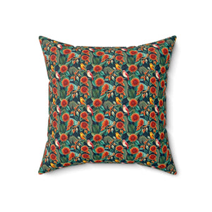 Bird Floral Spun Polyester Square Pillow - Dipaliz - Pillows