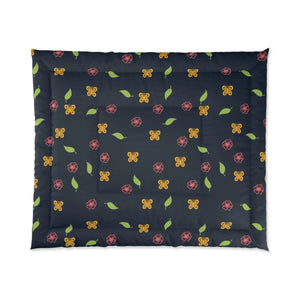 Vibrant Floral Comforter - Butterflies Polyester - Dipaliz - Quilts & Comforters