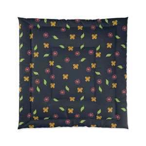Vibrant Floral Comforter - Butterflies Polyester - Dipaliz - Quilts & Comforters