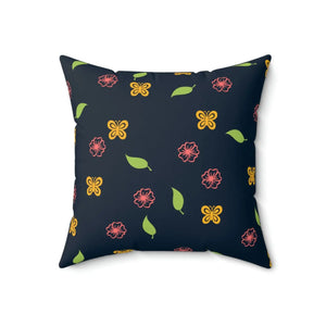 Navy Blue Polyester Square Pillow - Spun Comfort - Dipaliz - Throw Pillows