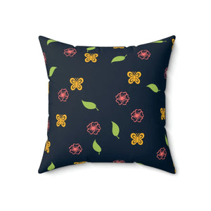 Navy Blue Polyester Square Pillow - Spun Comfort - Dipaliz - Throw Pillows