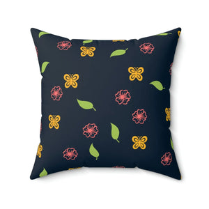 Navy Blue Polyester Square Pillow - Spun Comfort - Dipaliz - Throw Pillows