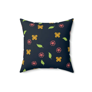 Navy Blue Polyester Square Pillow - Spun Comfort - Dipaliz - Throw Pillows