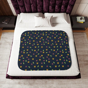 Cozy Flowers and Butterflies Sherpa Blanket - Dipaliz - Decor
